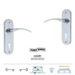 M5E11 - 2 Lever Lockset 6" Chrome Plated -M5E11_o_T